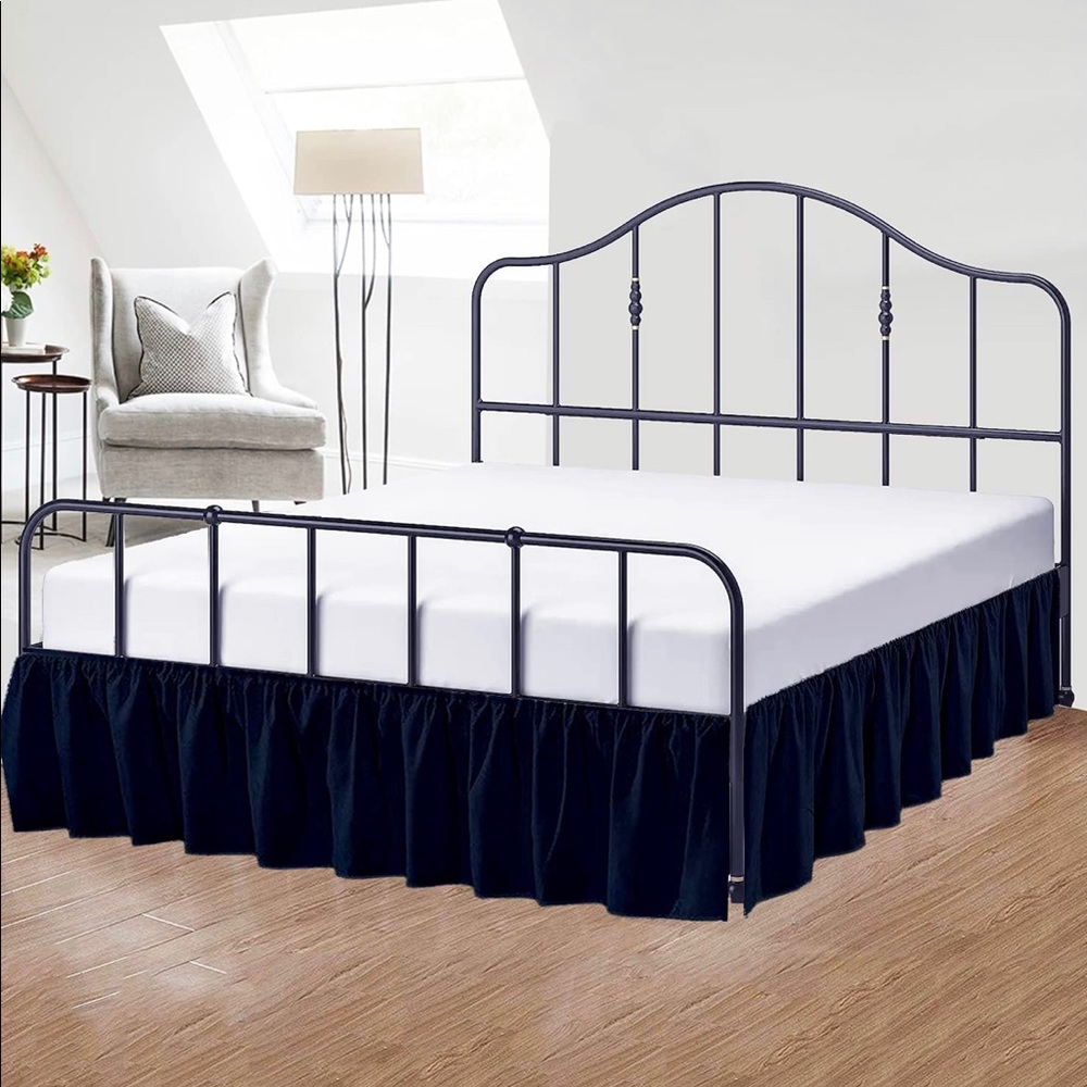 Bedskirt- SLEEPWELL brand Navy Blue Bedskirt- KING